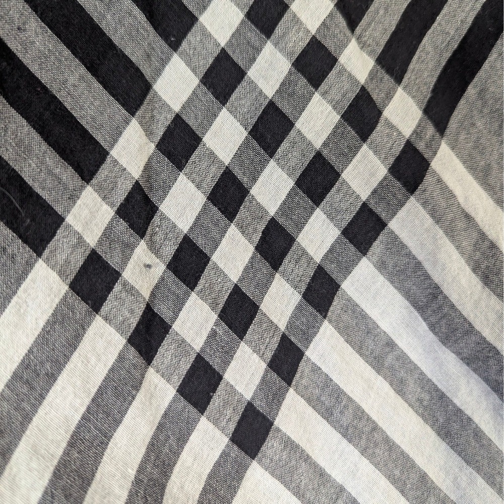 Coldwater Creek Womens XL Plaid Midi Skirt Black White Cotton A-Line‎ Lined K872 - Picture 5 of 7